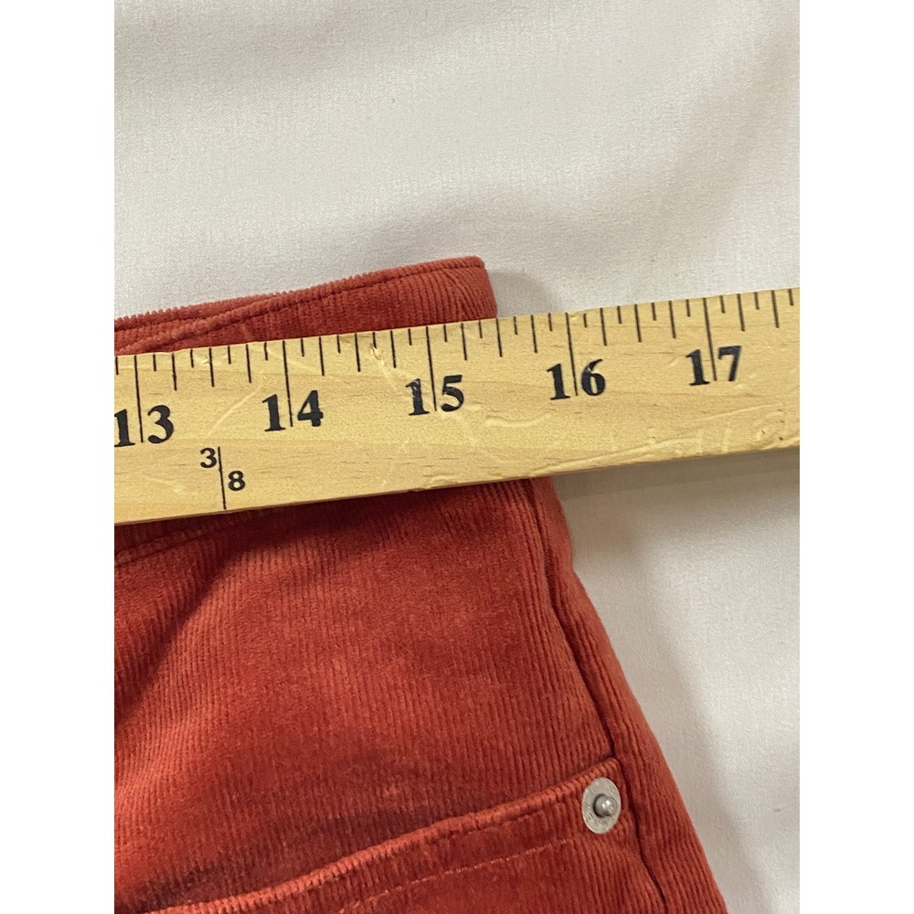 J.Crew Wide Leg Corduroy Pants Burnt Orange Rust High Rise Womens 29 - Picture 6 of 14